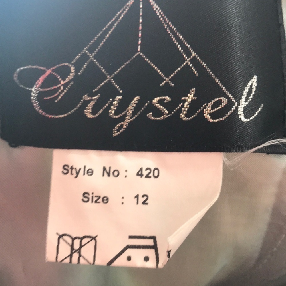 CRYSTEL shiny metallic sleeveless bubble hem dress with matching shawl size 12 - Picture 11 of 12
